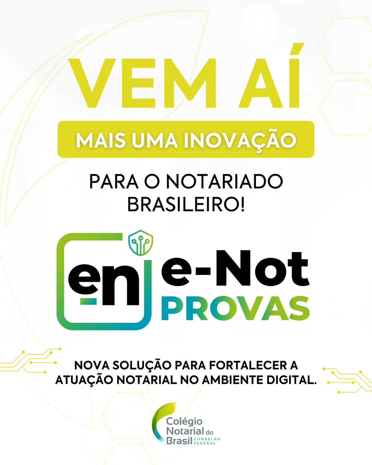 Mais uma inovação do CNB, e-Not PROVAS
